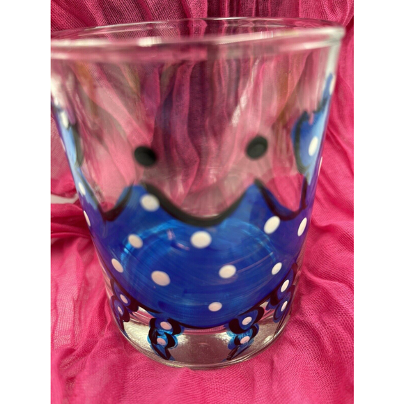Hand Painted Crabs High Ball Glasses Set 4 Beach Bar Ware - Picture 4 of 7